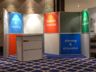 Messestand - hier freistehend im Halbkreis 2 x 9 Meter
