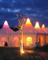 Pagode beleuchtet
