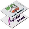 Wertmarke mit farbigem Druck und Sponsorlogo auf der R&uuml;ckseite