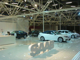 as systems realisierte Messestand f�r Saab in Bologna
