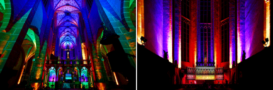 Gotik in Farbe: Luminale Projekt mit MAJOR, Pulsar, DTS und MA Lighting Produkten realisiert