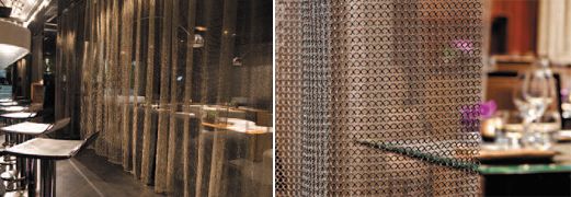 Kettenvorhang,  Gardinen aus Edelstahl und Alu, Chain Mail, Tricot M�tal made Varia by Karl Leuthenmayr