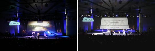 IAA Er�ffnungsfeier mit satis&fy - Veranstaltungsdienstleister punktet mit kreativem B�hnendesign