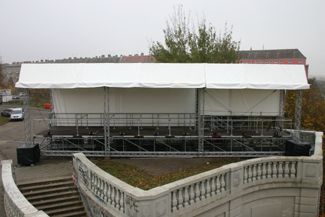 20 Jahre Mauerfall Berlin - Pressetrib�ne von Lightcompany GmbH