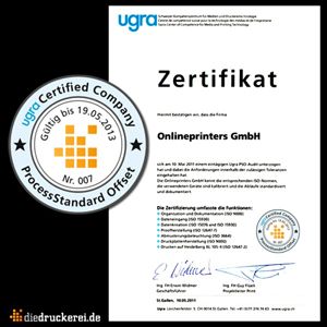 Druckqualit�t von diedruckerei.de mit PSO-Pr�fsiegel ausgezeichnet