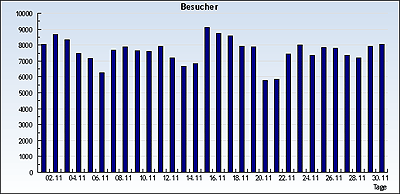 Eindeutige Besuche im November 2010