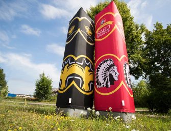 Kein Strom, keine Geräusche: Aufblasbare Werbesäulen von no problaim