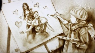 Sandmalerei: Fantastische Geschichten aus feinem Sand machen Events zu etwas Besonderem