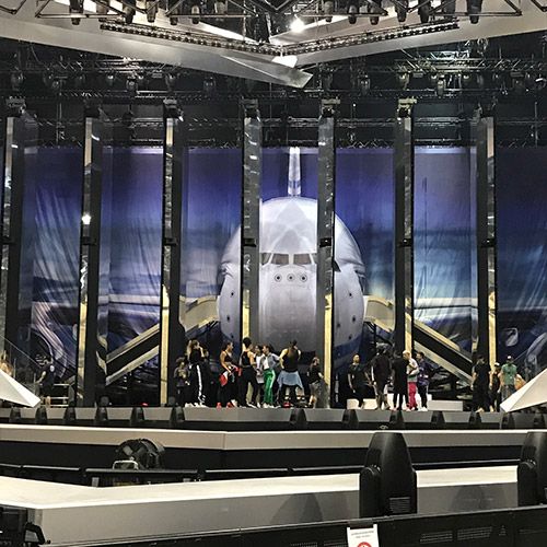 Flugzeugnase für den Eurovision Song Contest