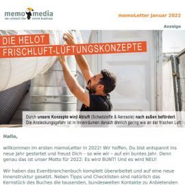 Der memoLetter: Deine Eventbranchennews im Januar 2022