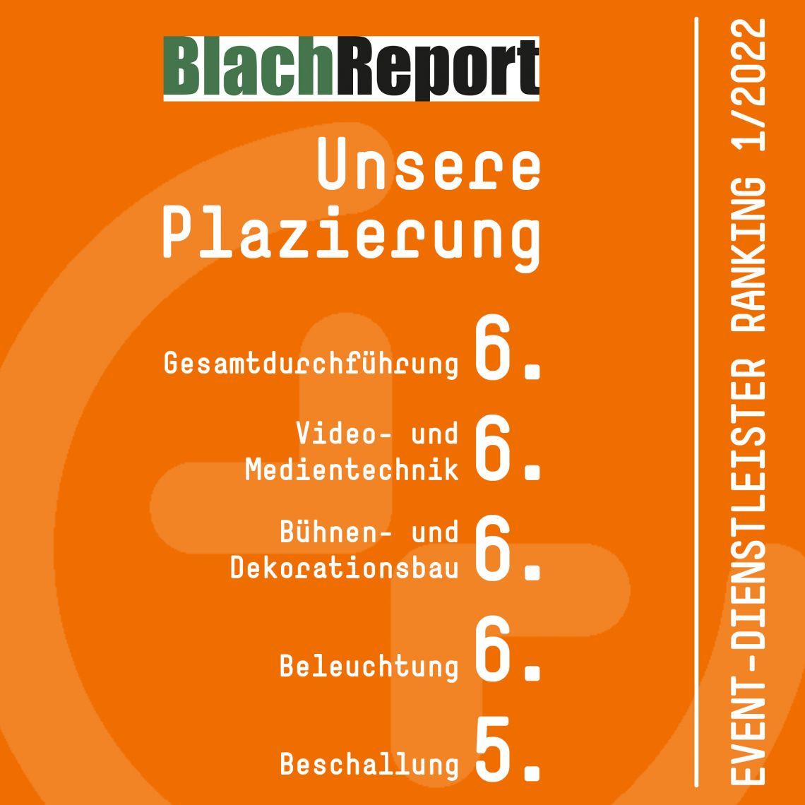 BlachReport Ranking 2022: b&b unter den Top 10 Eventdienstleistern