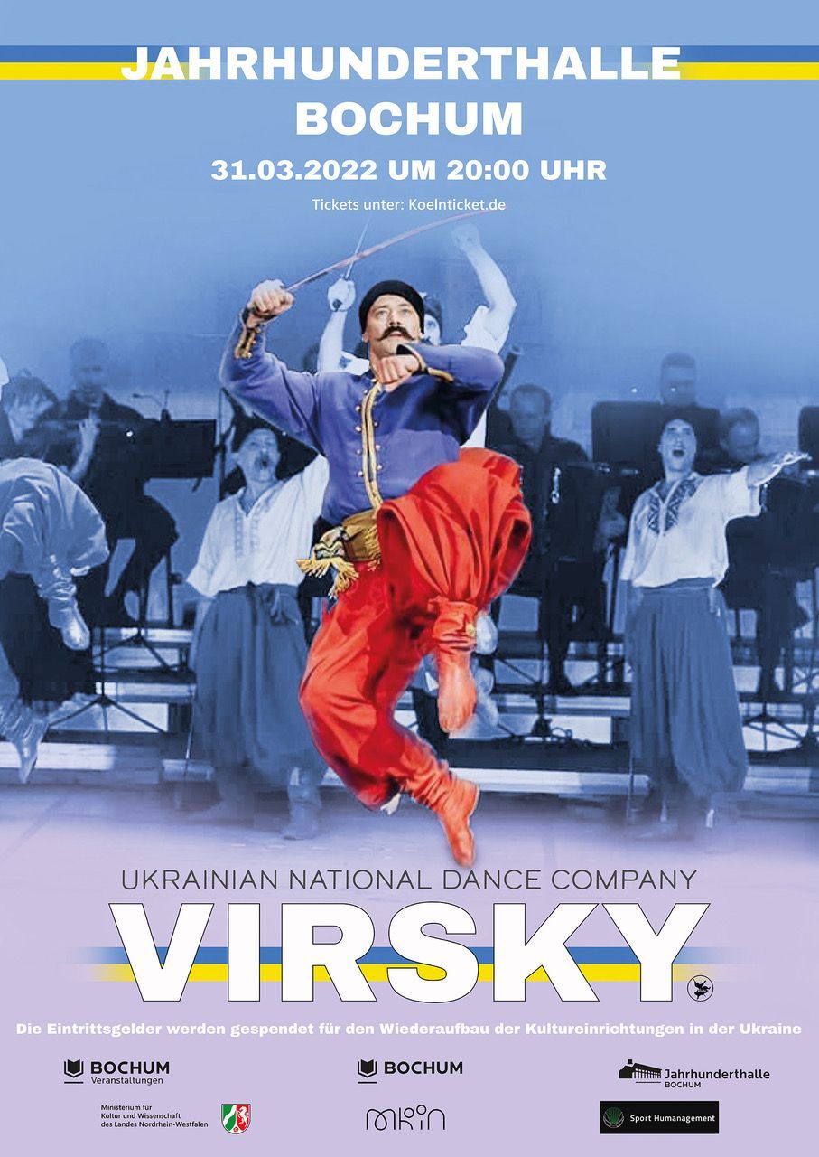 Benefiz-Show der Ukrainian National Dance Company Virsky macht nach Auftritten in Warschau, Krakau, Neapel und Köln auch in Bochum Station