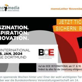 Der memoLetter: Deine Eventbranchennews im November 2023